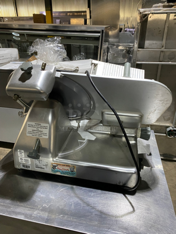 Sirman Commercial Countertop Meat/Deli Slicer! All Stainless Steel! Model: PALLADIO350 SN: 1606A07081 120V 60HZ 1 Phase - Image 4 of 10
