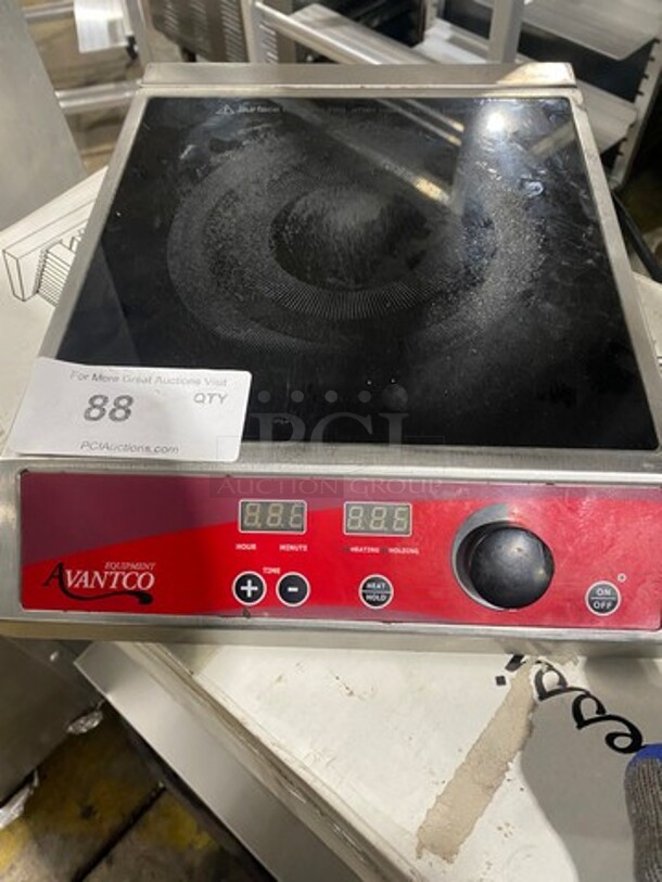 Avantco Commercial Countertop Electric Powered Single Burner Induction Range! All Stainless Steel Body! Model IC1800! 120V!  - Image 5 of 7