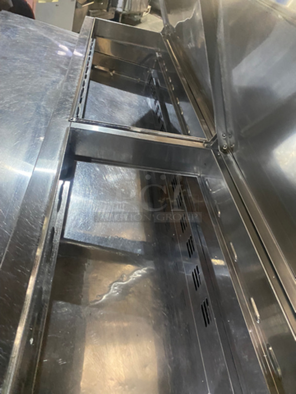 Commercial Refrigerated Pizza Prep Table! With 2 Door Underneath Storage Space! With Poly Coated Racks! All Stainless Steel! On Casters! Model: PT67 SN: 11100035 115V 60HZ 1 Phase - Image 9 of 11