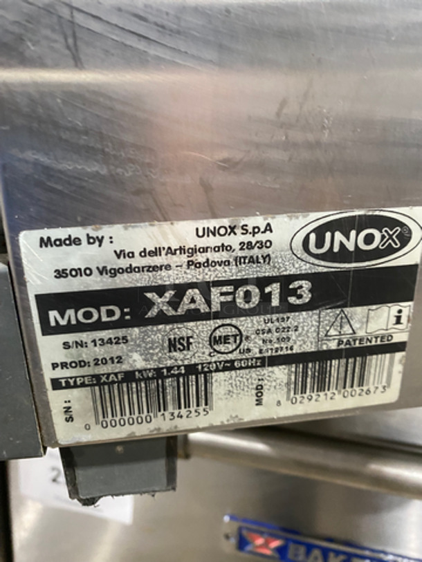 Cadco Unox Commercial Countertop Electric Powered Convection Oven! With View Through Door! Metal Oven Racks! All Stainless Steel! Model: XAF013 Lisa Series SN: 13425 120V 60HZ 1 Phase - Image 5 of 8