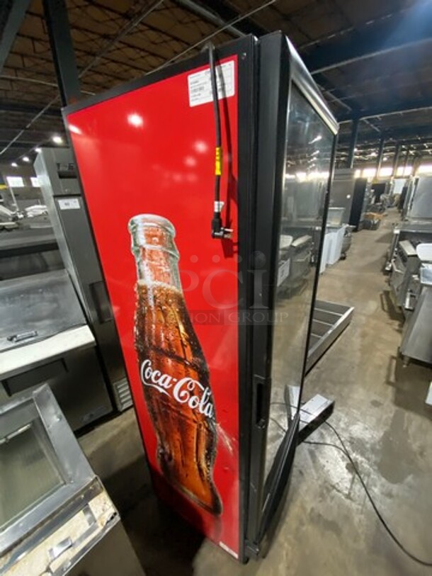 Imbera Commercial Single Door Reach In Cooler Merchandiser! With View Through Door! Poly Coated Racks And Drink Racks! POWERS ON, BUT DOES NOT GET DOWN TO TEMP! Model: G319 SN: 111150711390 115V 60HZ 1 Phase - Image 2 of 8