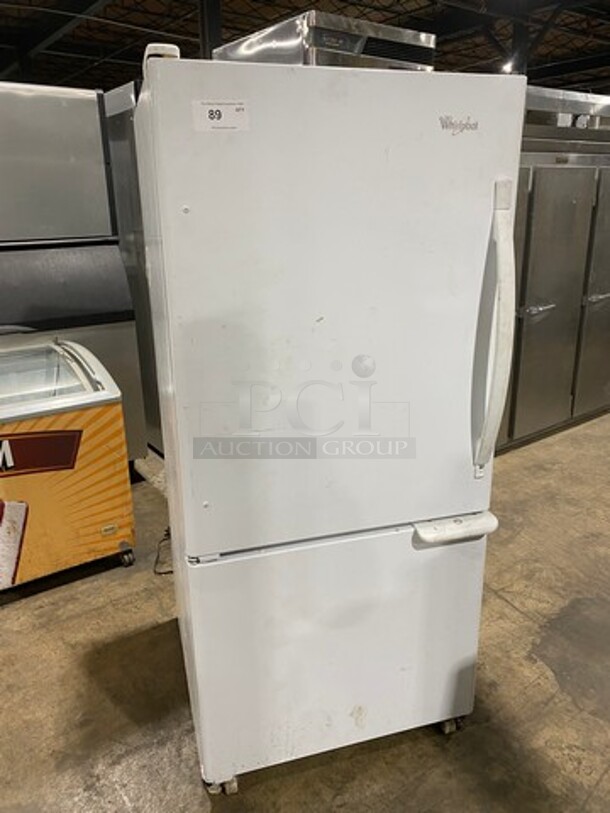 Whirlpool Half Cooler Half Freezer Combo Unit! Model: EB9SHKXVQ05 SN: K33217785 115V