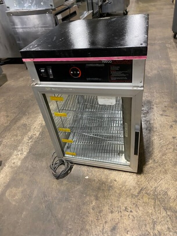 Hatco Commercial Countertop Heated Pizza Holding/Display Cabinet Merchandiser! With Pizza Holder Rack! With Front & Rear Access Doors! Glass All Around! Stainless Steel Body! Model: FST2X! 120V! - Image 3 of 8