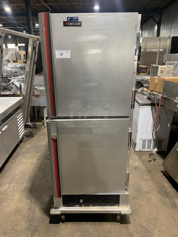 Cres Cor Commercial Insulated Warming/Proofing Cabinet! With 2 Half Doors! Holds Full Size Trays! All Stainless Steel! On Casters! Model: 5495039 SN: HJHK5125 120V 60HZ 1 Phase! Not Tested! 