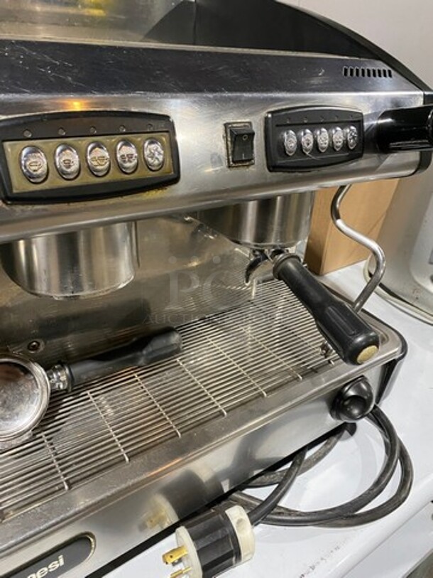 NICE! Danesi Commercial Countertop 3 Group Espresso Machine! All Stainless Steel! WORKING WHEN REMOVED! - Image 8 of 10