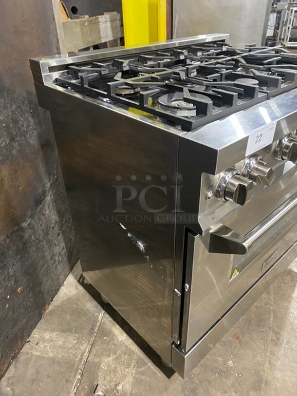 2021 Zline Gas Powered 6 Burner Stove With Oven Underneath! Stainless Steel! MODEL RG36 SN: RG36210129182 - Image 2 of 10