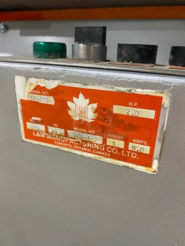 AMAZING! L & M Commercial Electric Powered Dough Rounder/ Former! Model: CRM1 SN: 69113 220V 60HZ 3 Phase - Image 12 of 12