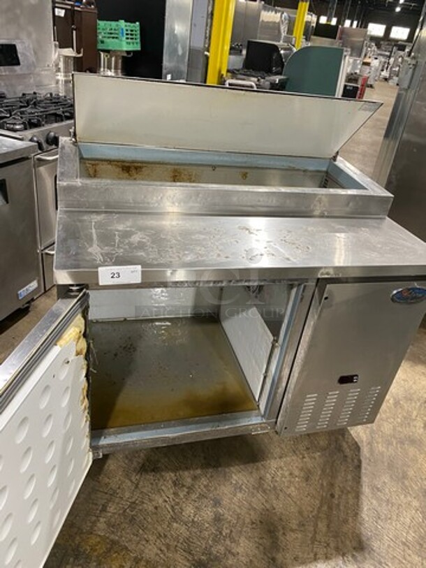 Valpro Commercial Refrigerated Pizza Prep Table! With Single Door Storage Space! All Stainless Steel! On Casters! Model: VPP44 SN: 8004233 115V 60HZ 1 Phase - Image 5 of 9