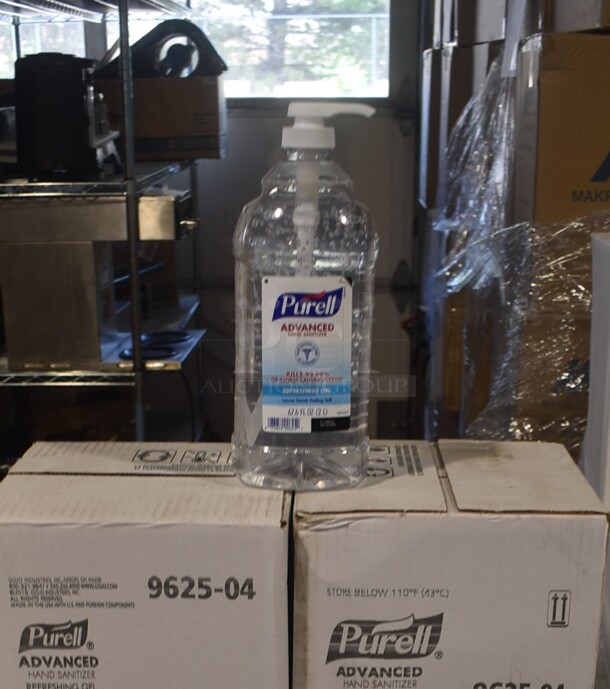 6 BRAND NEW! Boxes of 4 Bottles of Purell Advanced Hand Sanitizer Gel. 6 Times Your Bid!
