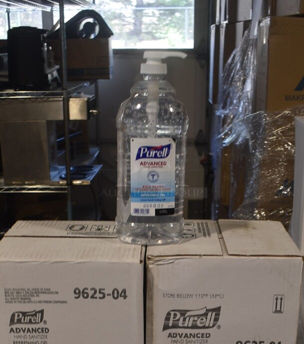 6 BRAND NEW! Boxes of 4 Bottles of Purell Advanced Hand Sanitizer Gel. 6 Times Your Bid! - Image 1 of 4