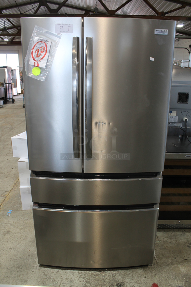 Frigidaire Stainless Steel Cooler Freezer Combo Unit. Tested and Working! - Item #1098020