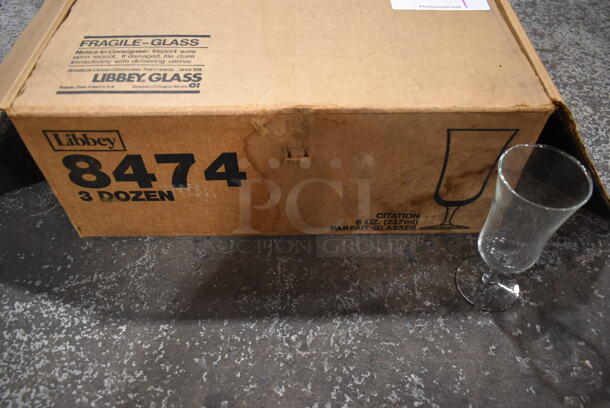 Box of 36 BRAND NEW! Libbey 8474 Citation 8 oz Parfait Glasses. 