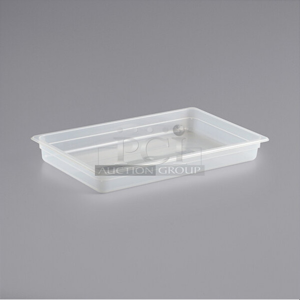 9 Boxes of 12 BRAND NEW IN BOX! Vigor 247FP112PP Full Size 2 1/2" Deep Translucent Polypropylene Food Pan. 9 Times Your Bid! - Image 1 of 2