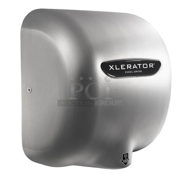BRAND NEW SCRATCH AND DENT! Excel XL-SB 110/120 XLERATOR® Stainless Steel Cover High Speed Hand Dryer. 110-120 Volts, 1 Phase. 