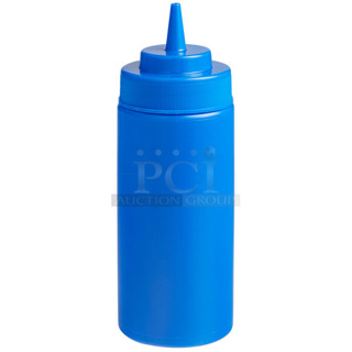 12 BRAND NEW! Bundles of 6 Choice 176SB16BLW 16 oz. Blue Wide Mouth Squeeze Bottle. 12 Times Your Bid!