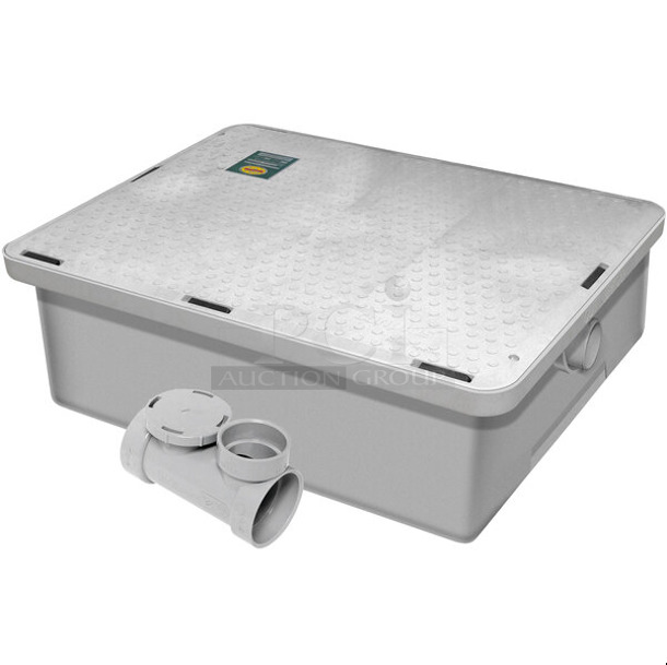 BRAND NEW SCRATCH AND DENT! Endura 3925A02LO Lo-Pro 50 lb. 25 GPM Low Profile Grease Trap with