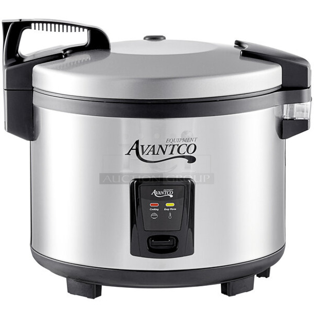 BRAND NEW SCRATCH AND DENT! Avantco RCSA60 60 Cup (30 Cup Raw) Sealed Electric Rice Cooker / Warmer. 120 Volts, 1 Phase. Tested and Working!