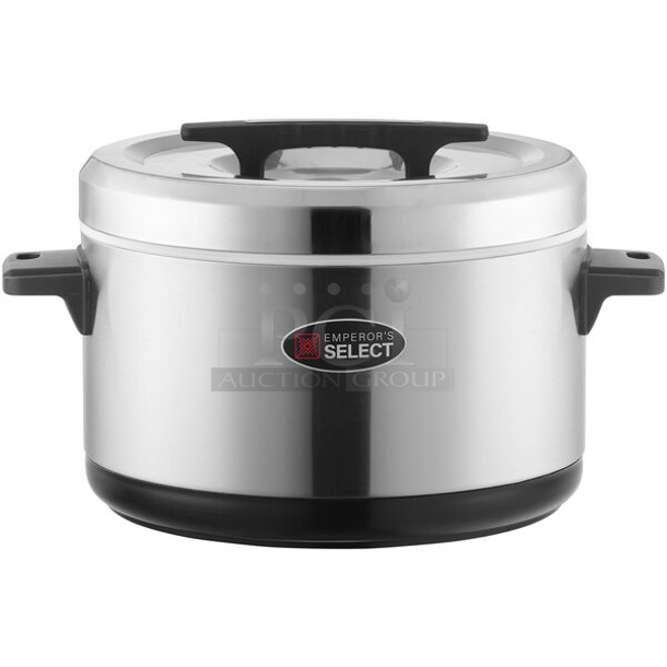BRAND NEW SCRATCH AND DENT! Emperor's Select 60 Cup Insulated Sushi Rice Container with Stainless Steel Finish - Image 1 of 3