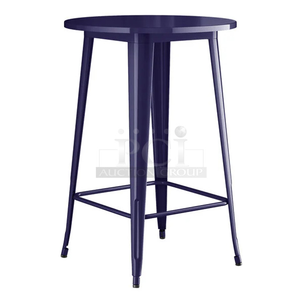 BRAND NEW SCRATCH AND DENT! Lancaster Table & Seating 164BA30RDNVY Alloy Series 30" Round Sapphire Bar Height Outdoor Table. May Be Missing Pieces. - Image 1 of 2