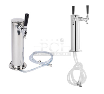 2 BRAND NEW SCRATCH AND DENT! Items; 178TOWERDBL Avantco 178TOWERDBL 2 Tap Tower - 3" Column, 178TOWERSGL Avantco 178TOWERSGL 1 Tap Tower - 3" Column. 2 Times Your Bid!