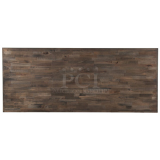 BRAND NEW SCRATCH AND DENT! Lancaster Table & Seating 3493072BBESP 30" x 72" Wood Butcher Block Table Top with Espresso Finish. May Be Missing Pieces. 