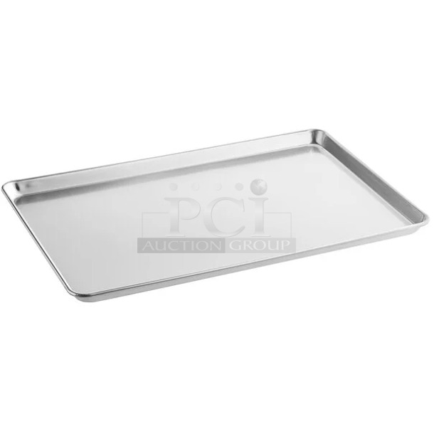12 BRAND NEW SCRATCH AND DENT! Choice 407BUNFULL Full Size 18" x 26" 19 Gauge Wire in Rim Aluminum Bun Pan / Sheet Pan. 12 Times Your Bid! - Image 1 of 5