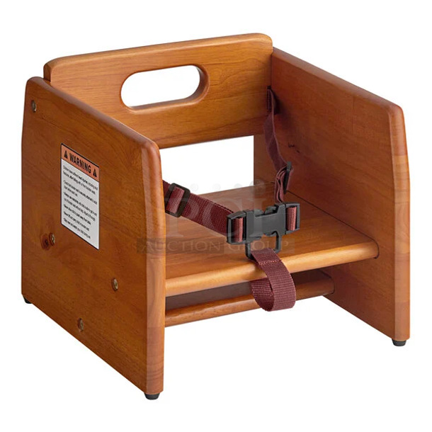 2 BRAND NEW SCRATCH AND DENT! Items Including Lancaster Table & Seating 164WDBSTWAL Unassembled Wooden Booster Seat with Walnut Finish and Lancaster Table & Seating Unassembled Wooden Booster Seat with Mahogany Finish. 2 Times Your Bid!   - Image 1 of 8