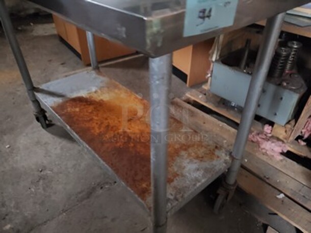 Table W/Food pan on the side. - Image 3 of 3