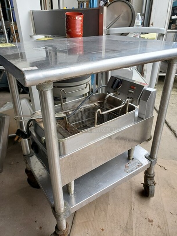 Stainless Steel Table On Casters 