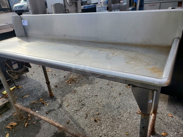 Stainless Steel Right Side Table 72X27X36 - Image 1 of 5