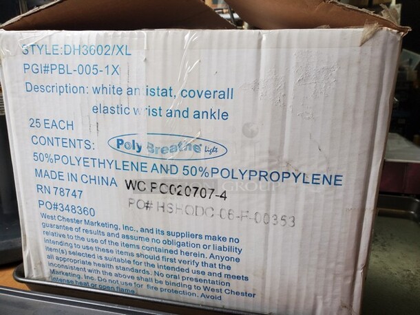 Full box Posi Wear White antistat, coverall, elastic wrist and ankle  - Image 2 of 3