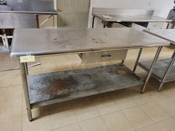 Stainless Steel Work Table with Single Drawer