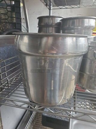 10" Stainless steel round container BIDX3