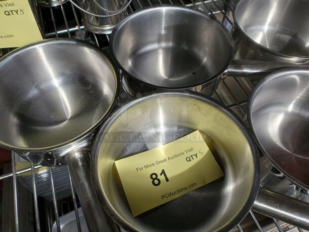 VIGOR Stainless Steel 6" Sauce Pan w/ handle 5XBID - Image 2 of 4
