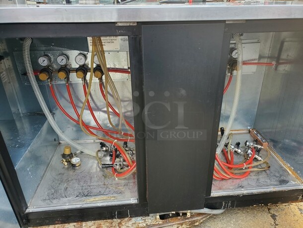 True TDD-3-HC Top Draft Beer Cooler| Two Section Solid Door Back Bar Cooler|115V 69X28X37 Like New! - Image 3 of 8