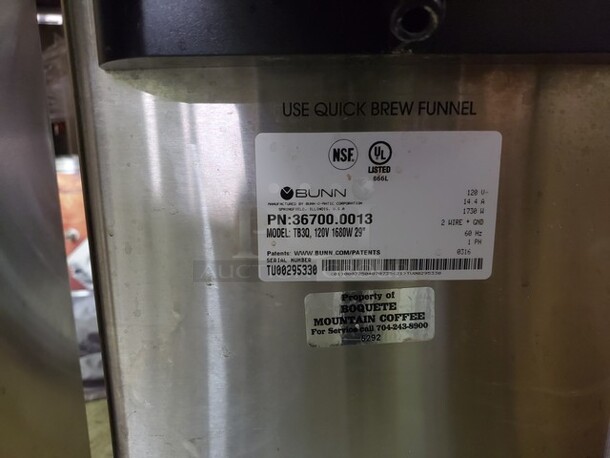 BUNN TB30 Single Iced Tea Brewer W/ tea dispenser- 120V - Image 4 of 6