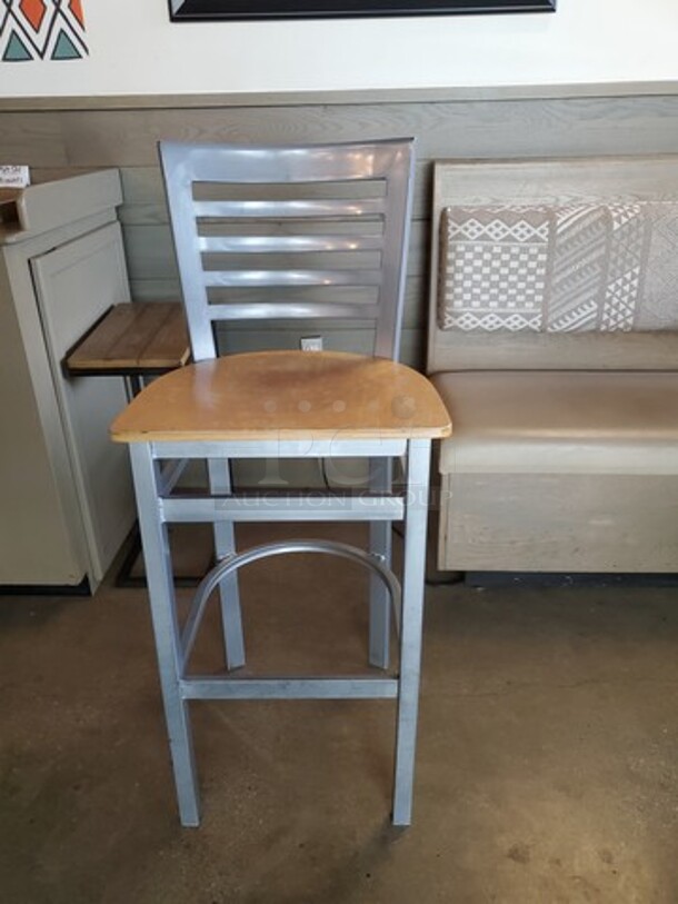Back Metal Restaurant Barstool - Image 1 of 2