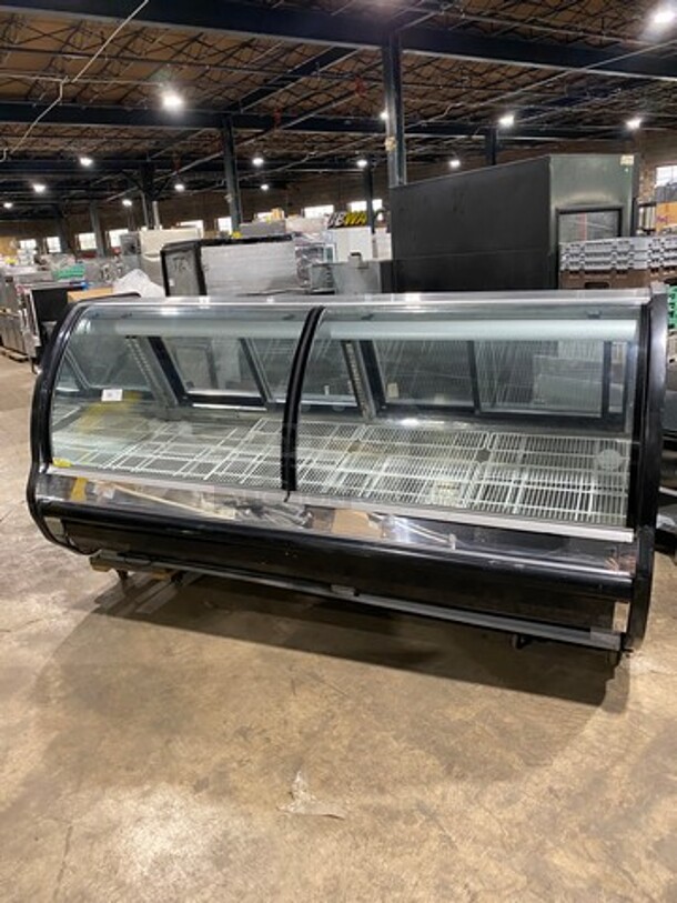 Resnick Commercial Refrigerated Deli/ Meat Display Case Merchandiser! With Curved Front Glass! Remote Compressor/No Compressor! With Rear Access Doors! Model: 0SA8