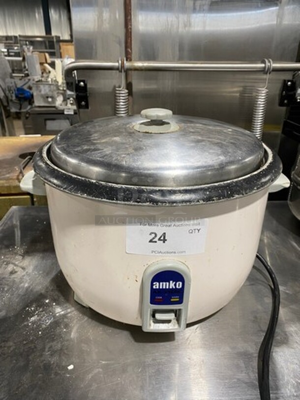 Amko Commercial Countertop Electric Powered Countertop Rice Cooker/ Warmer! WORKING WHEN REMOVED! Model: AK55ERC