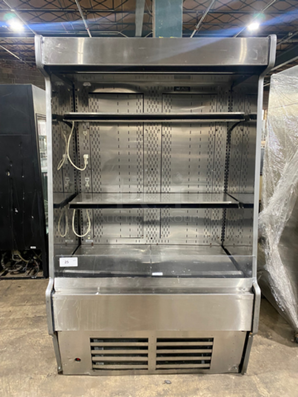 COOL! Commercial Refrigerated Open Grab-N-Go Case Merchandiser! With Shelves! Solid Stainless Steel! Model: CO4778R SN: 611649GI1348 115/230V 60HZ 1 Phase