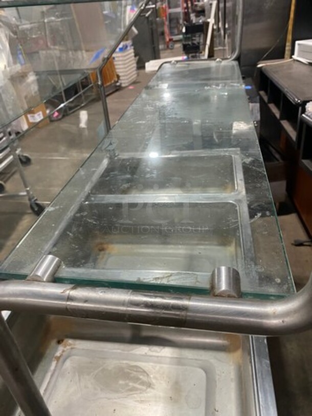 Duke Commercial Electric Powered 3 Well Steam Table! With Sneeze Guard! All Stainless Steel! On Legs! Model: E303M SN: 01063402 120V 60HZ 1 Phase - Image 9 of 11