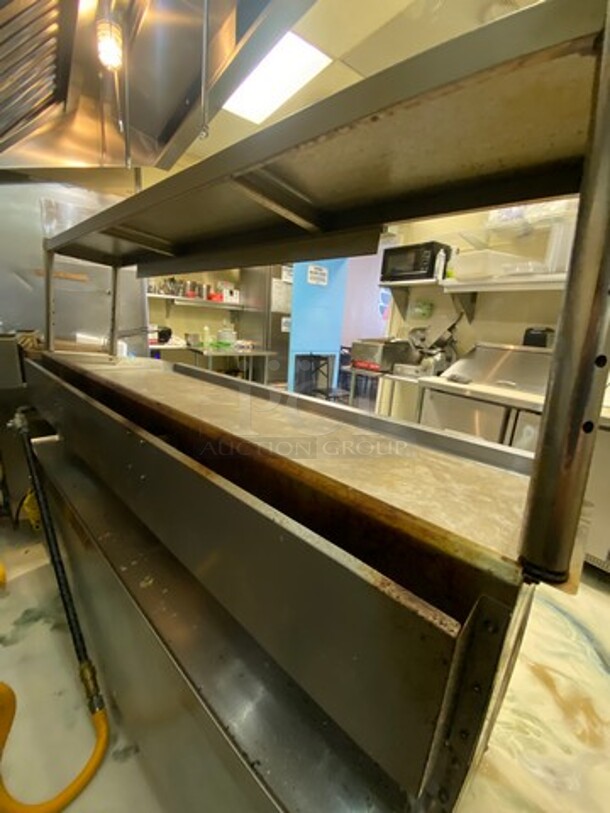 WOW! LATE MODEL! 2020 CPG Commercial Countertop Natural Gas Powered Flat Top Griddle! With Back And Side Splashes! With Overhead Shelf! All Stainless Steel! On Small Legs! WORKING WHEN REMOVED! Model: G72T SN: 2001000609 - Image 6 of 12