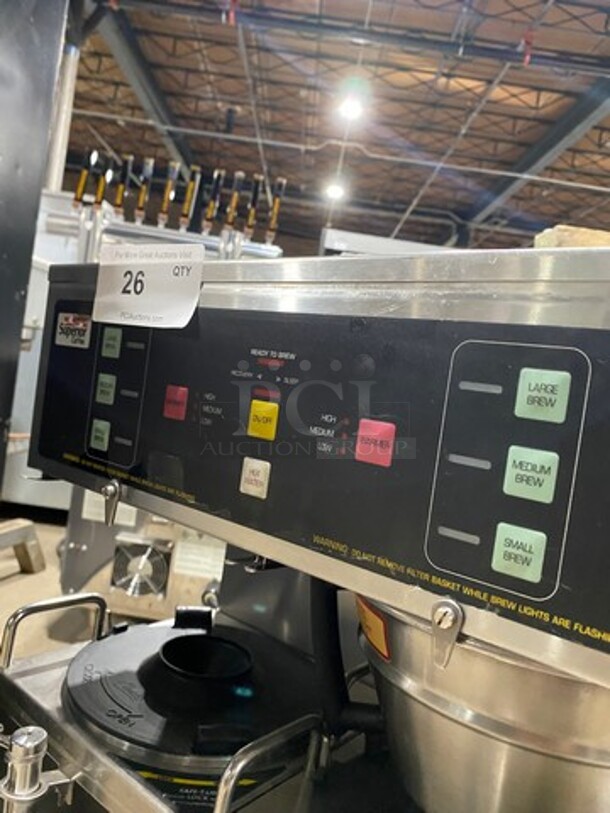 Curtis Commercial Countertop Dual Coffee Brewing Machine! With Hot Water Dispenser! With Satellite Coffee Server! All Stainless Steel Body! On Small Legs! Model: SCGEM612ILD10 SN: 10537888 220V 60HZ 1 Phase - Image 6 of 8