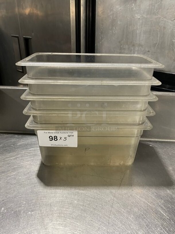 Cambro Clear Poly Food Containers! 5x Your Bid!