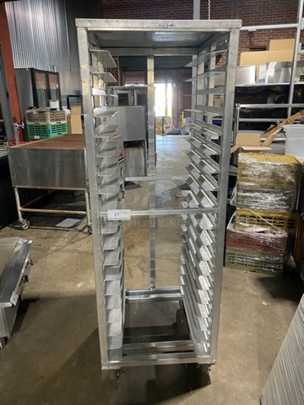 Metal Commercial Pan Transport Rack! On Casters! - Image 1 of 4