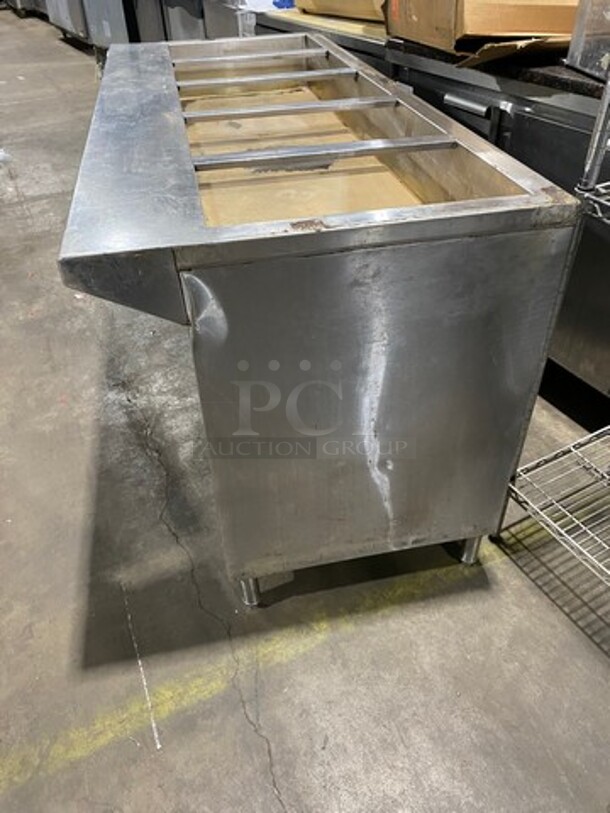 Stainless Steel Commercial Natural Gas Powered 5 Well Steam Table! With Storage Space Underneath! On Legs! - Image 3 of 8