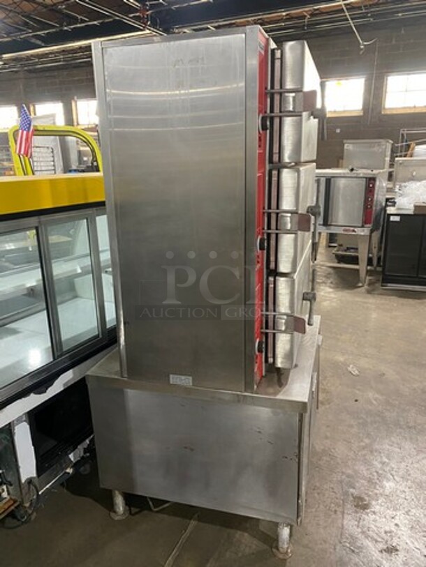 GREAT! Vulcan Commercial Triple Deck Pressure Steam Cooker! All Stainless Steel! On Legs! Model: VHL3G SN: 271155958 120V 60HZ 1 Phase - Image 3 of 11