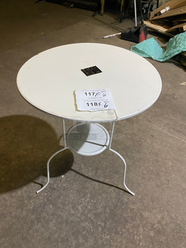 Metal Multi-Purpose Decorative Table! Solid White! 6x Your Bid!