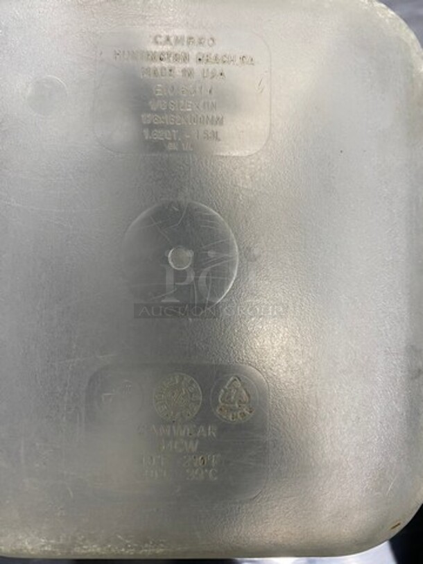 Cambro Clear Poly 1/6x4" Food Containers! 17x Your Bid! - Image 6 of 7