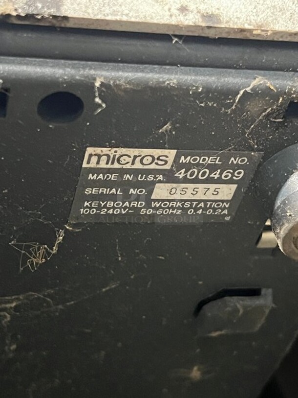 Micros Commercial POS System! MODEL 400469 SN:05575 110-240V  - Image 5 of 5